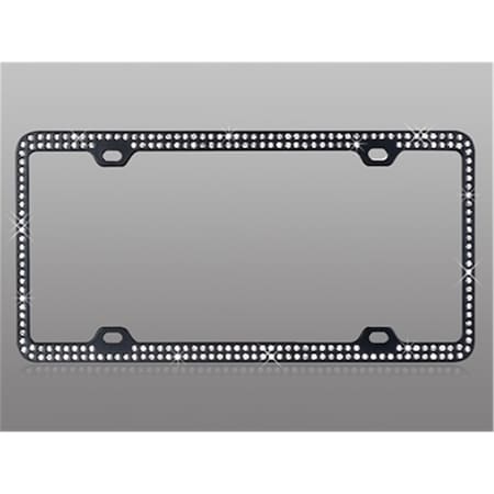 Valor Double Row White Crystals with Black Metal Frame LPF2BK002WIT